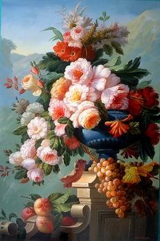 unknow artist Floral, beautiful classical still life of flowers.122 France oil painting art